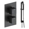 Ashby Square Shower Valve & Kit Pack 2 - Matt Black