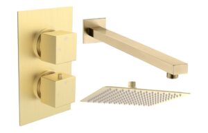 Ashby Square Shower Valve & Kit Pack 1 - Brushed Brass