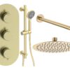 Grove Round Shower Valve & Kit Pack 3 - Brushed Brass