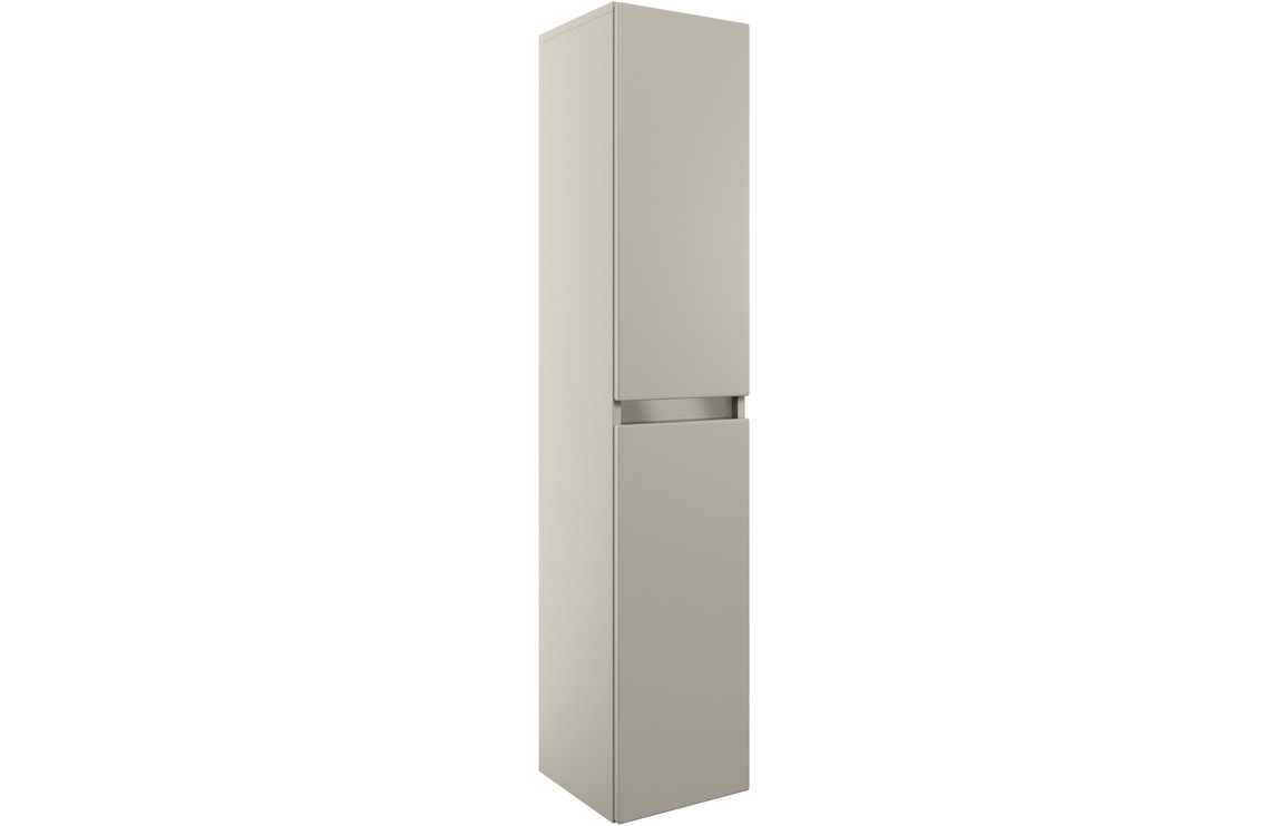Stevenage 300mm 2 Door Wall Hung Tall Unit - Matt Latte