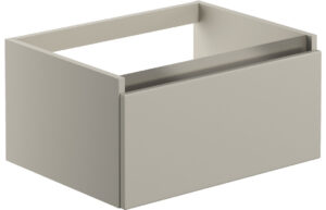 Stevenage 600mm 1 Drawer Wall Hung Basin Unit (No Top) - Matt Latte