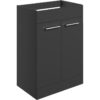 Malvern 590mm Floor Standing 2 Door Basin Unit (No Top) - Anthracite Gloss