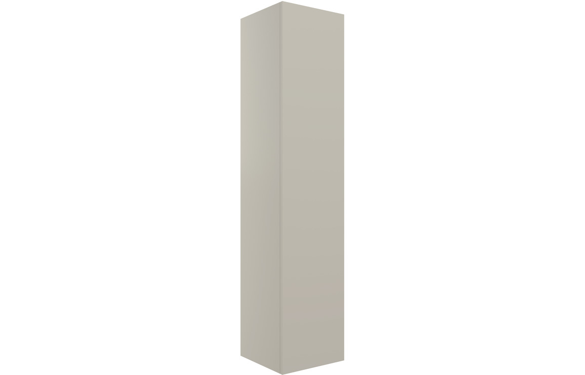 Cuffley 350mm Wall Hung 1 Door Tall Unit - Matt Latte