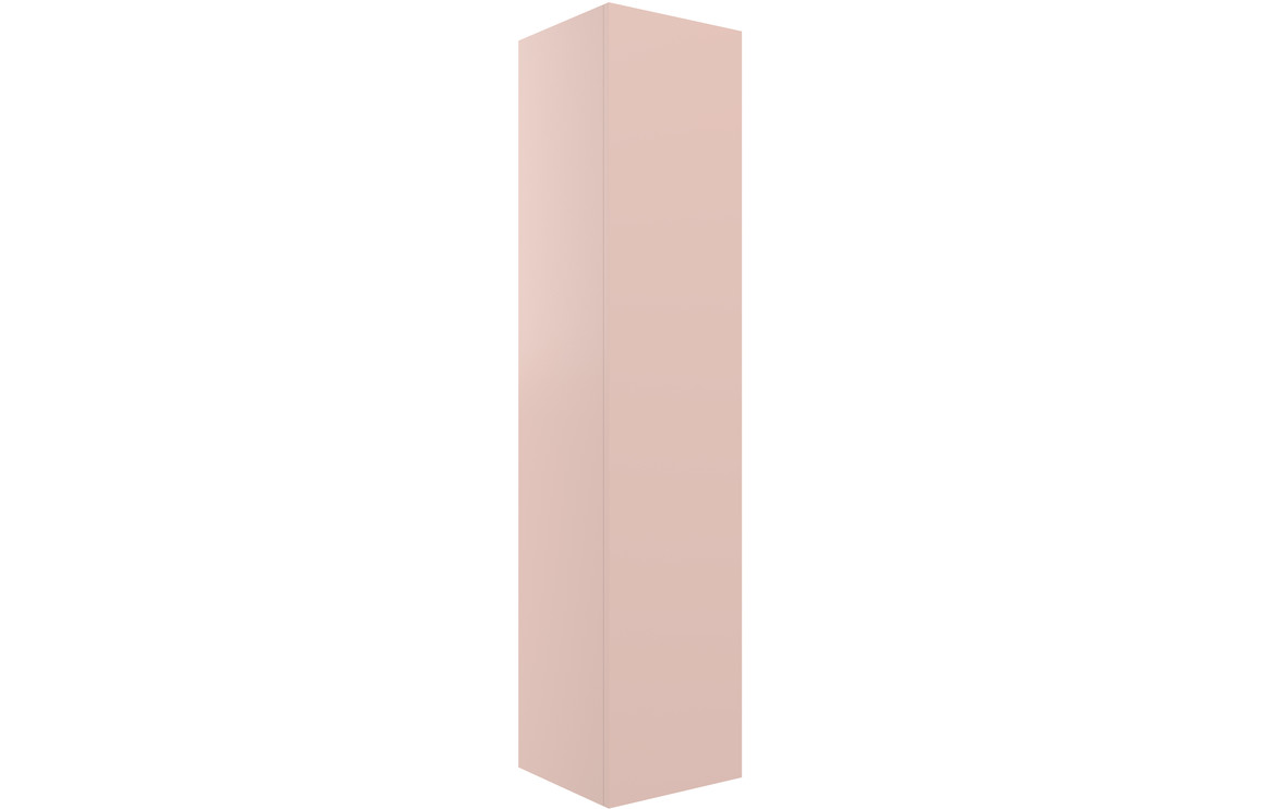 Cuffley 350mm Wall Hung 1 Door Tall Unit - Matt Antique Rose