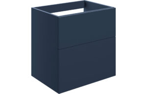Cuffley 590mm Wall Hung 2 Drawer Basin Unit (No Top) - Matt Deep Blue