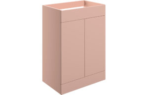 Cuffley 590mm Floor Standing 2 Door Basin Unit (No Top) - Matt Antique Rose