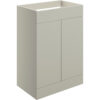 Cuffley 590mm Floor Standing 2 Door Basin Unit (No Top) - Matt Latte
