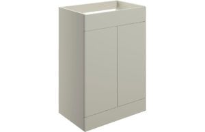 Cuffley 590mm Floor Standing 2 Door Basin Unit (No Top) - Matt Latte