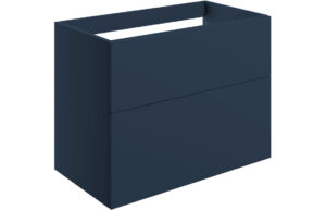 Cuffley 790mm Wall Hung 2 Drawer Basin Unit (No Top) - Matt Deep Blue