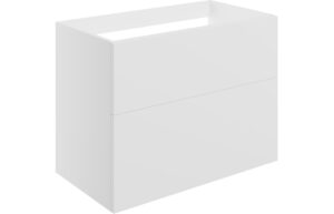 Cuffley 790mm Wall Hung 2 Drawer Basin Unit (No Top) - Matt White