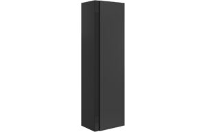Ware 350mm Wall Hung 1 Door Tall Unit - Matt Black & Glass