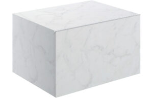 Aston 600mm Wall Hung Storage Drawer - White Marble