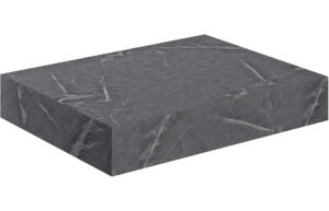 Aston 600mm Wall Hung Basin Shelf - Grey Marble