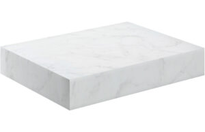 Aston 600mm Wall Hung Basin Shelf - White Marble