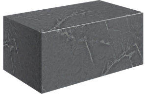 Aston 800mm Wall Hung Storage Drawer - Grey Marble