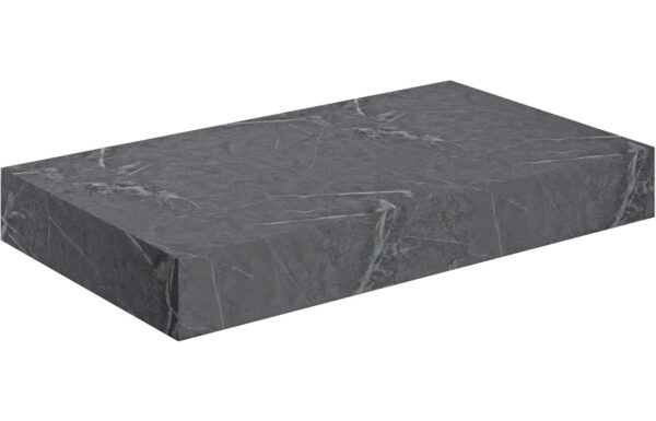 Aston 800mm Wall Hung Basin Shelf - Grey Marble