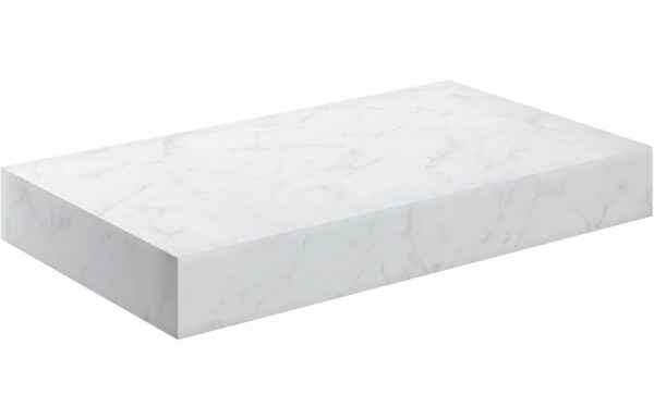 Aston 800mm Wall Hung Basin Shelf - White Marble