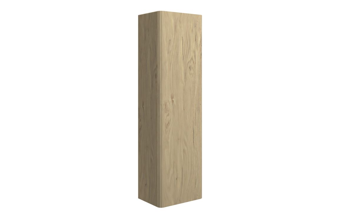 Gosmore 350mm Wall Hung 1 Door Tall Unit - Textured Oak