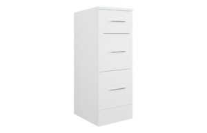 Stotfold 300mm 3 Drawer Base Unit - White Gloss