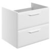 Baldock 600mm Wall Hung 2 Drawer Basin Unit (No Top) - Matt White