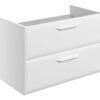 Baldock 795mm Wall Hung 2 Drawer Basin Unit (No Top) - Matt White