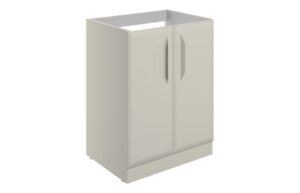 Baldock 600mm Floor Standing 2 Door Basin Unit (No Top) - Matt Latte