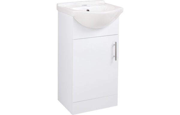 Stotfold 450mm Basin Unit & Basin - White Gloss