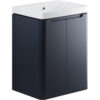 Hertford 605mm 2 Door Floor Standing Basin Unit - Matt Indigo