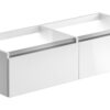 Stevenage 1200mm Wall Hung Basin Unit Run (No Top) - White Gloss