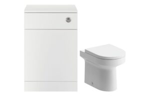 Stotfold 500mm WC Unit & BTW Pan Pack - White Gloss