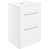 Knebworth 610mm 2 Drawer Floor Unit & Basin - White Gloss