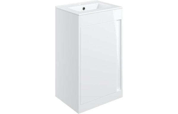 Welwyn 510mm Floor Standing Unit Inc. Basin - White Gloss