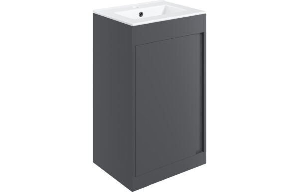 Welwyn 510mm Floor Standing Unit Inc. Basin - Matt Graphite Grey
