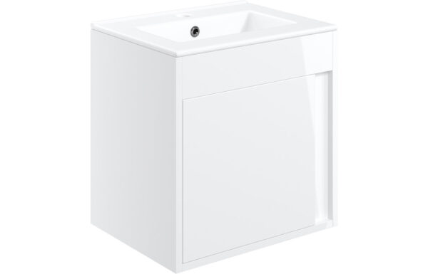 Welwyn 510mm Wall Hung Unit Inc. Basin - White Gloss