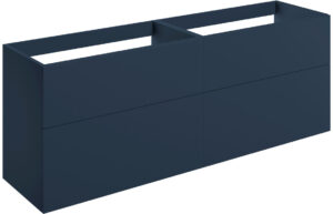 Cuffley 1180mm Wall Hung 4 Drawer Basin Unit (No Top) - Matt Deep Blue