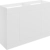 Cuffley 1180mm Floor Standing 4 Door Basin Unit (No Top) - Matt White