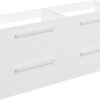 Malvern 1180mm Wall Hung 2 Drawer Basin Unit Run (No Top) - White Gloss