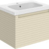 Hatfield 615mm Wall Hung 1 Drawer Basin Unit & 1TH Basin - Matt Cotton