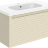 Hatfield 815mm Wall Hung 1 Drawer Basin Unit & 1TH Basin - Matt Cotton