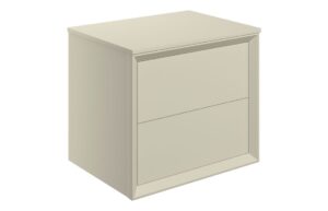 Harpenden 610mm Wall Hung 2 Drawer Basin Unit & Top - Matt Cotton