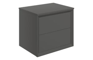 Harpenden 610mm Wall Hung 2 Drawer Basin Unit & Top - Matt Clay