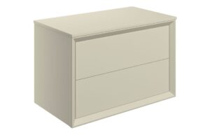 Harpenden 810mm Wall Hung 2 Drawer Basin Unit & Top - Matt Cotton