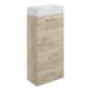 Malvern 410mm Floor Standing 1 Door Basin Unit & 1TH Basin - Oak
