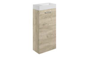 Malvern 410mm Floor Standing 1 Door Basin Unit & 1TH Basin - Oak