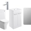 Malvern 510mm F/S Furniture Pack - White Gloss w/Chrome Finishes