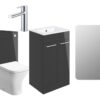 Malvern 510mm F/S Furniture Pack - Anthracite Gloss w/Chrome Finishes