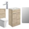 Malvern 510mm F/S Furniture Pack - Oak w/Chrome Finishes