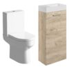 Malvern 410mm F/S Basin Unit & C/C Toilet Pack - Oak