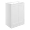 Benington 615mm Floor Standing 2 Door Basin Unit & Basin - Matt White