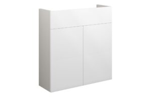 Truro 600mm Slim Basin Unit - White Gloss (Grey Cab)